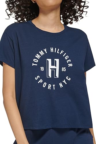 Miniatura 4 de Tommy Hilfiger Camiseta de manga corta con estampado en el pecho para mujer