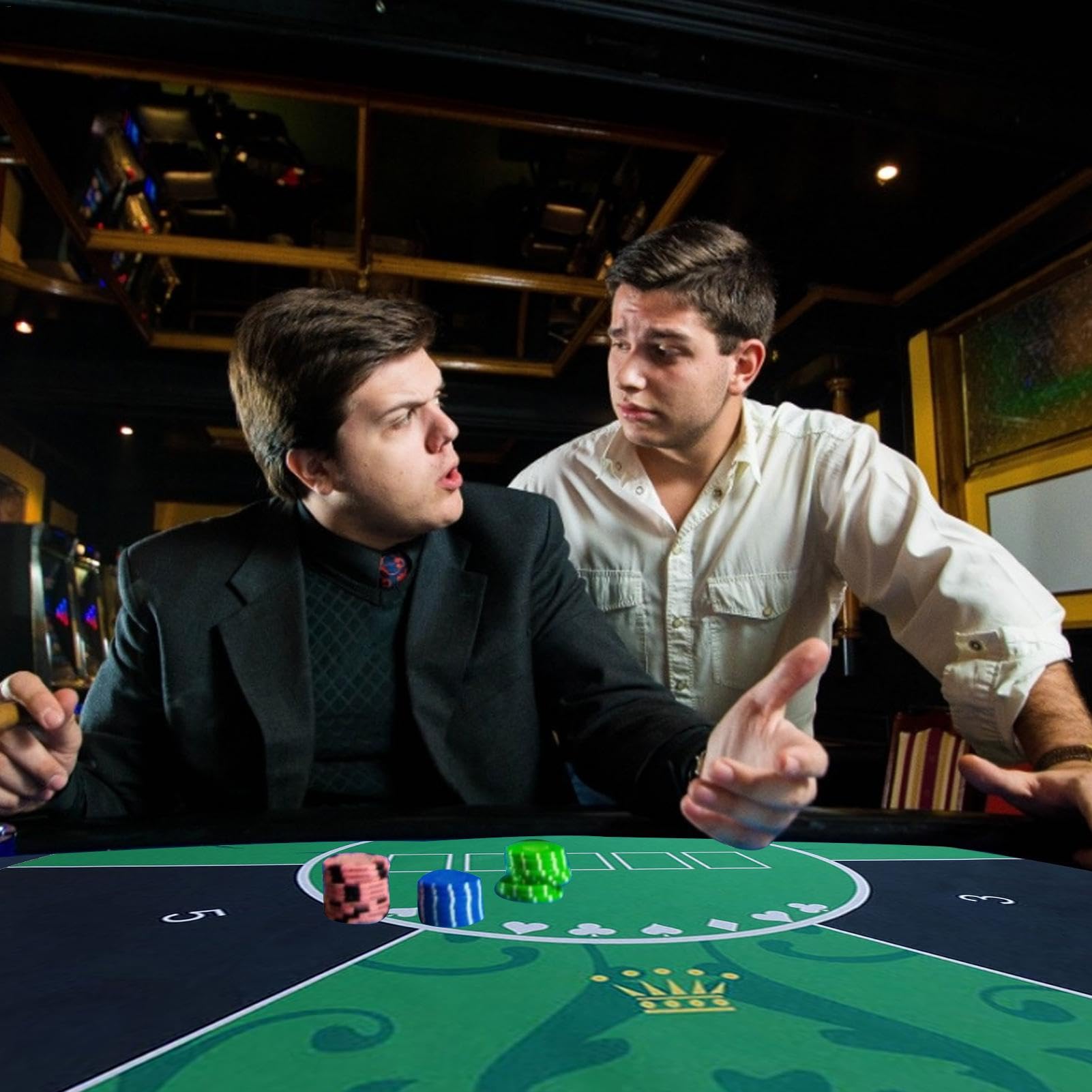Tappetino da poker Texas Hold'em, tappetino da poker in espansa di alta | qualità, antiscivolo, tavolo da poker pieghevole portatile con borsa per il trasporto, per serate di in famiglia