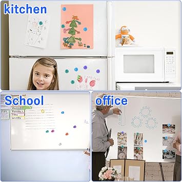 64PCS Colorful Push Pin Magnets,Strong Refrigerator Magnets for Whiteboard,Small Magnetic Push Pins for Fridge,Strong Whiteboard Magnets Classroom Magnets for Locker, Map, Kitchen, Office, School,Home