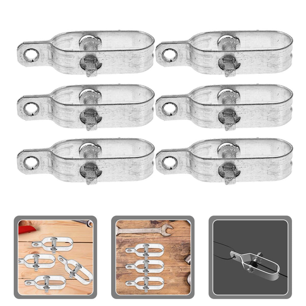 Amosfun 4 Set Tenditore Per Recinzione Da Giardino Da Resistente E Facile Da Installare Per Strutture E Recinti Tensionatore Per Filo E 2 Pezzi * 4