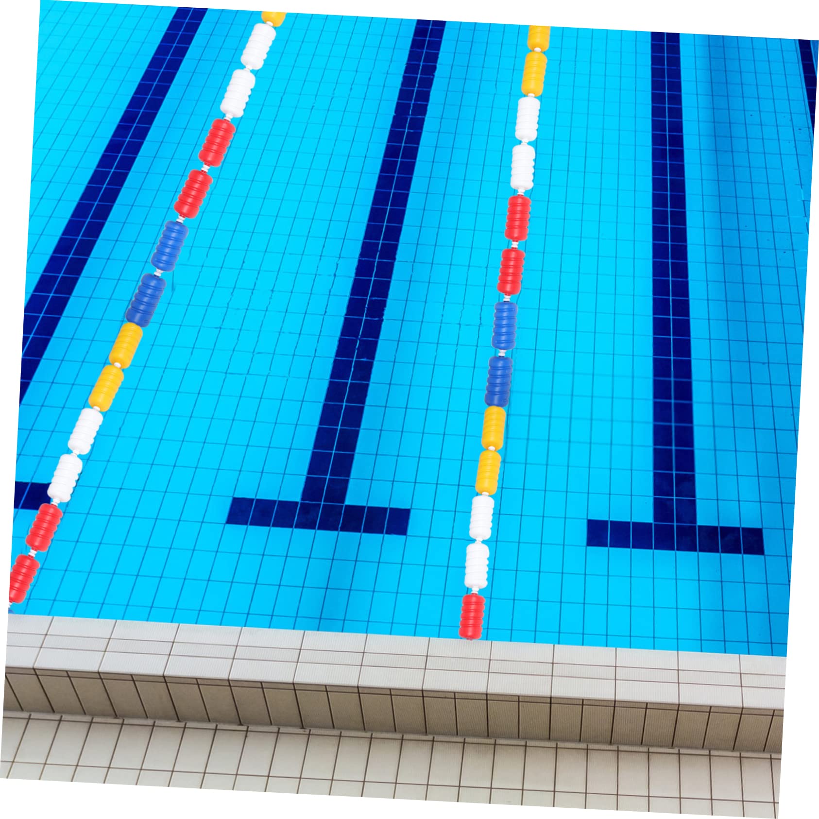 Cuerda de Seguridad Flotante para Piscina con Flotadores de Plástico en Espiral y Forma Hexagonal para Dividir Carriles y Zonas de Natación