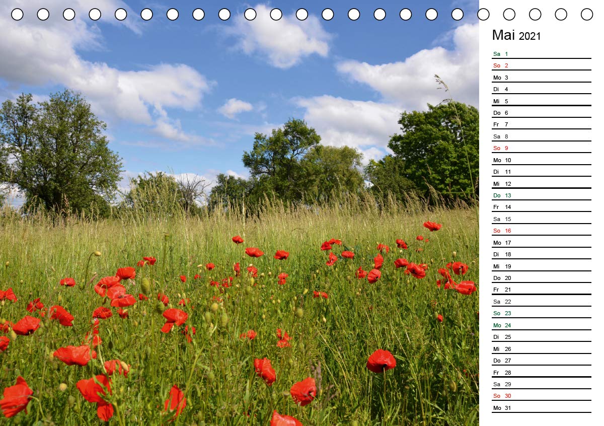 Landschaften des Kraichgaus (Tischkalender 2021 DIN A5 quer): Streuobstwiesen, Weinberge und Hohlwege prägen die Landschaft des Kraichgaus (Geburtstagskalender, 14 Seiten ) (CALVENDO Natur)