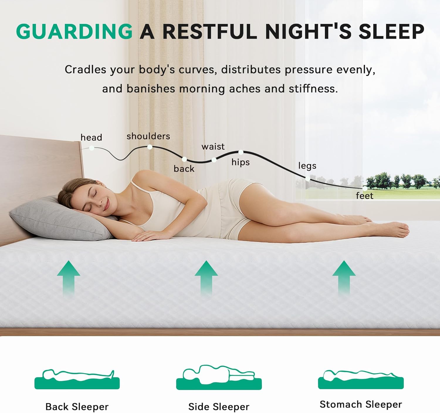 CloudDrift Full Size Mattress, 8 Inch Memory Foam Mattress in a Box, Fiberglass Free, Relieve Pressure with Medium Firm Support, Motion Isolation, CertiPUR-US Certified Colchón in a Box Full 8 Inch