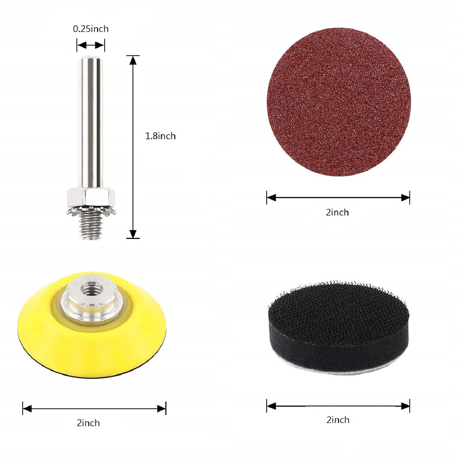 240 Pcs 2 inch Sanding Discs Pad Kit, Hook and Loop Sandpaper Discs with 1 pc 1/4 Inch Shank Backing Pad and Soft Foam Buffering Pad (60-3000 Grit) by COLOGO