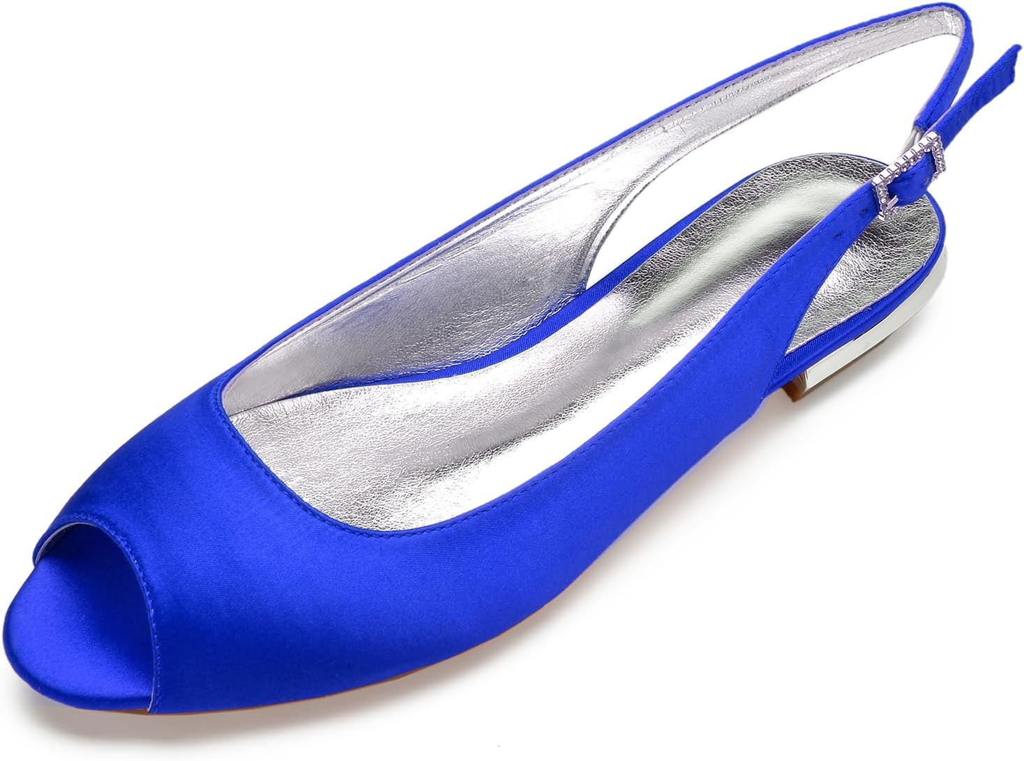 ADMLZQQ Women Wedding Flats Shoes for Bride Satin Pointed Toe Prom Evening Party Dress Flat Shoes