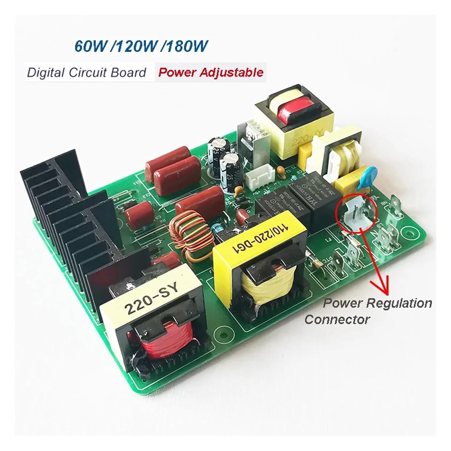 Ultrasonic Cleaner PCB Driver Boards Circuit Board Kit with 40KHz Ultrasounic Transducer(40K180W220V D-DG3)