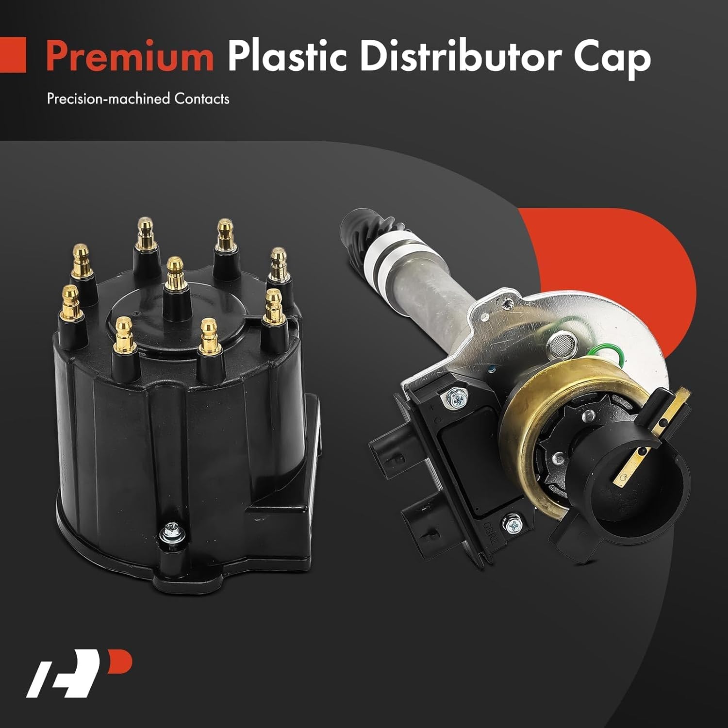A-Premium Ignition Distributor with Cap and Rotor Compatible with Chevrolet Caprice 1991-1993 & Buick Roadmaster 1991-1993 & Cadillac Commercial Chassis 1993, Fleetwood & Oldsmobile Custom Cruiser