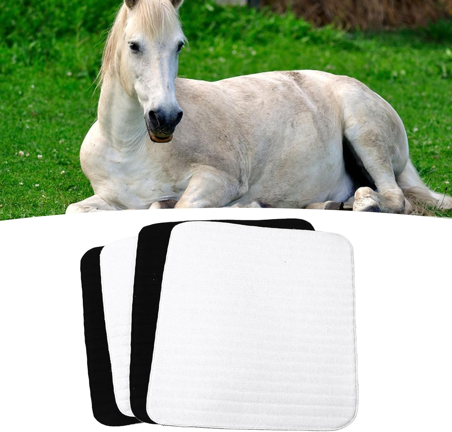 4pcs Horse Fly Leggings, Horse Leg Wraps, Horse Wraps Bandages, Breaathable Abrasion Resistant Horse Leg Wrap Safe Protection Fly Boots for Horse