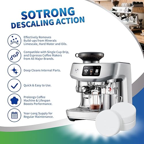 Miniatura 2 de Tabletas descalcificadoras para cafetera, 24 unidades, compatibles con Nespresso, Keurig, Ninja, Delonghi, Miele, cafetera, descalcificación,