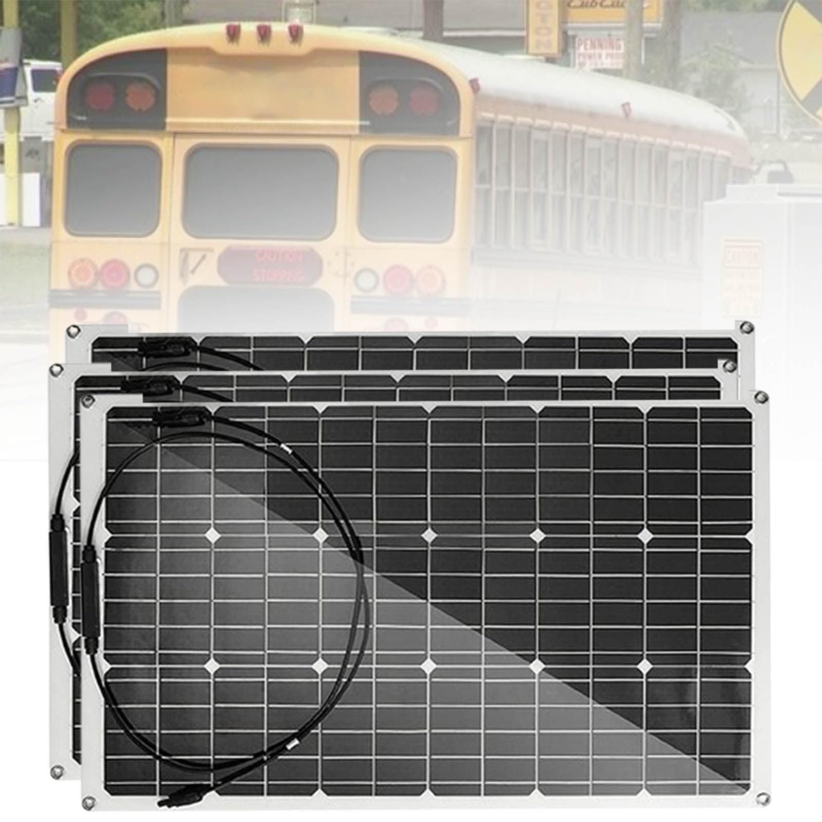 Zestaw paneli słonecznych z regulatorem ładowania 40A Elastyczny monokrystaliczny panel słoneczny do ładowania akumulatora 12 V Akumulator samochodowy Kamper RV Jacht Łódź,450W