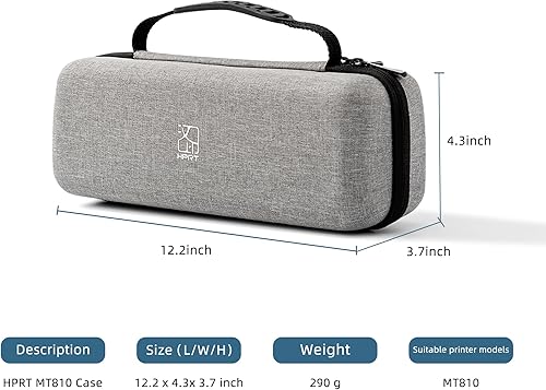 Miniatura 7 de HPRT Funda de transporte portátil compatible con Pooolitech MT810 Impresoras portátiles impermeable, a prueba de golpes, resistente a los arañazos,