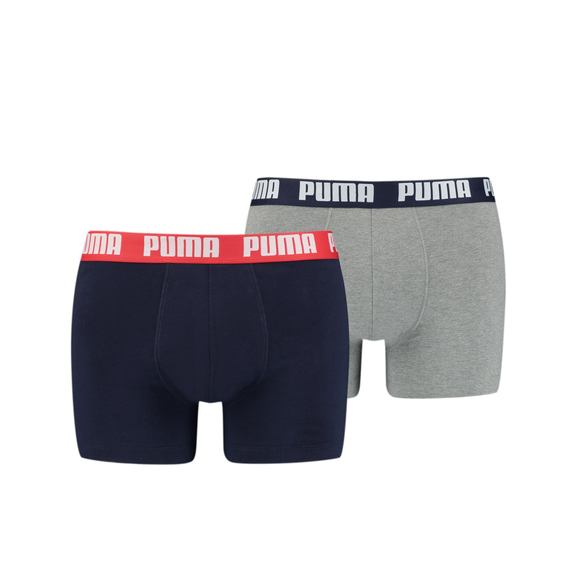 Puma Men's Blue / Grey Basic Boxer, Blue/Grey Melange, Xl Uk
