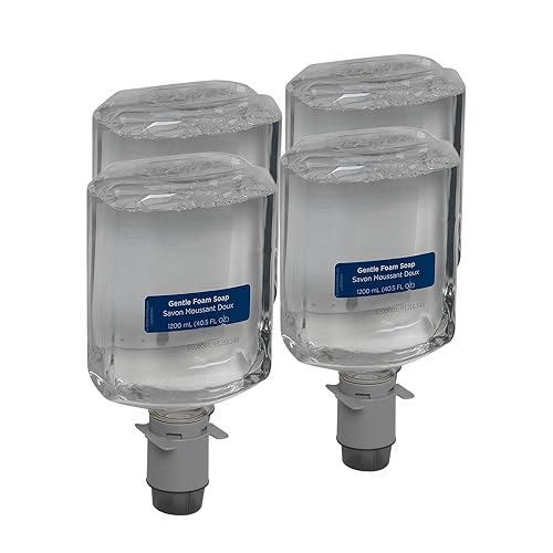 Miniatura 12 de Pacific Repuesto de jabón de manos de espuma suave ultra manual azul, aroma cítrico, 43715, 1200 ml por recarga, 4 recargas por caja