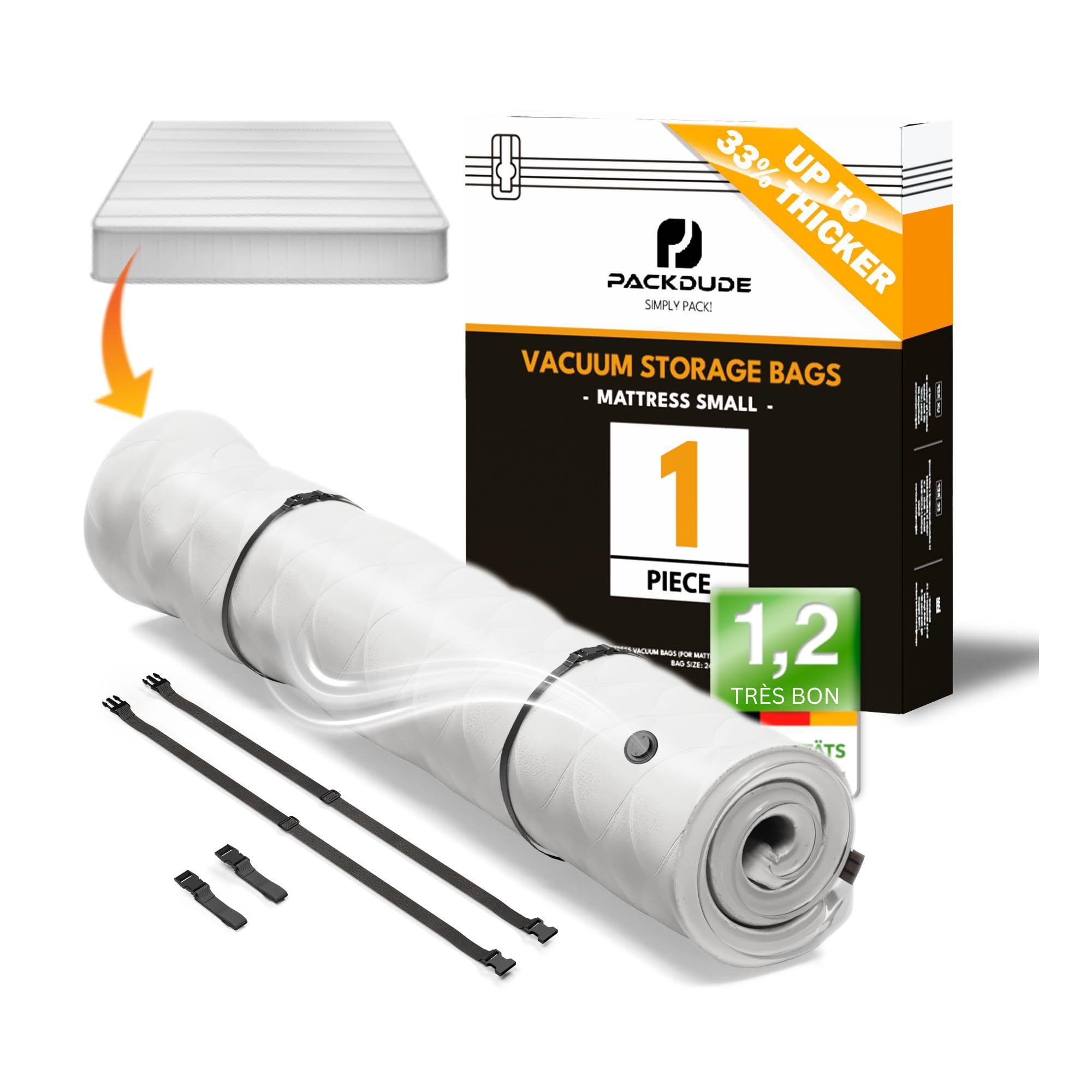 PACKDU® Vakuumbeutel für Matratzen bis 200x160cm | WhichOne