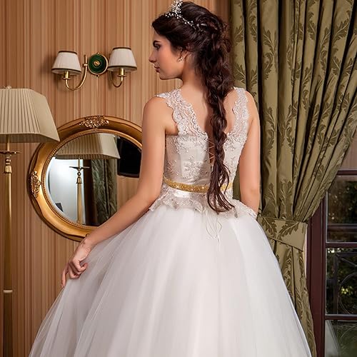 Miniatura 9 de Cinta de diamantes de imitación autoadhesiva color champán dorado y 3 rollos de tiras de diamantes de imitación de 9 yardas, rollo de cinta de