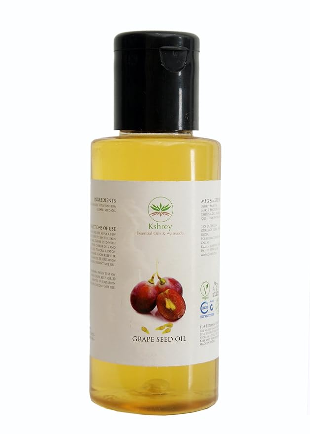 Buy Kshrey Ayurveda Cold Pressed & Pure Grapeseed oil (100ml) Online at