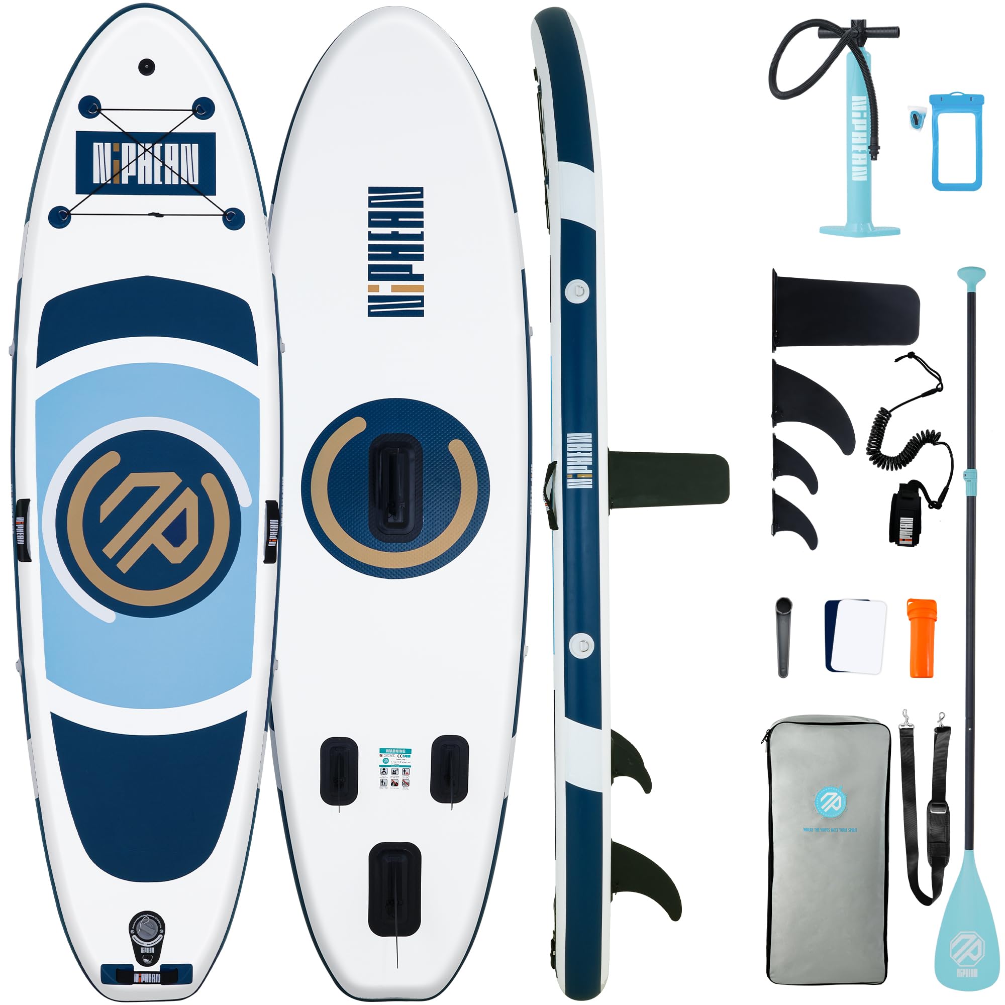 Niphean 10' Inflatable Paddle Board, Ultra-Light SUP for Beginners