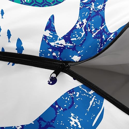 Miniatura 5 de BailiPromise Saco de dormir para acampar con estampado de tiburón, para 3 estaciones, clima cálido y fresco, ligeros, impermeables, para adultos y