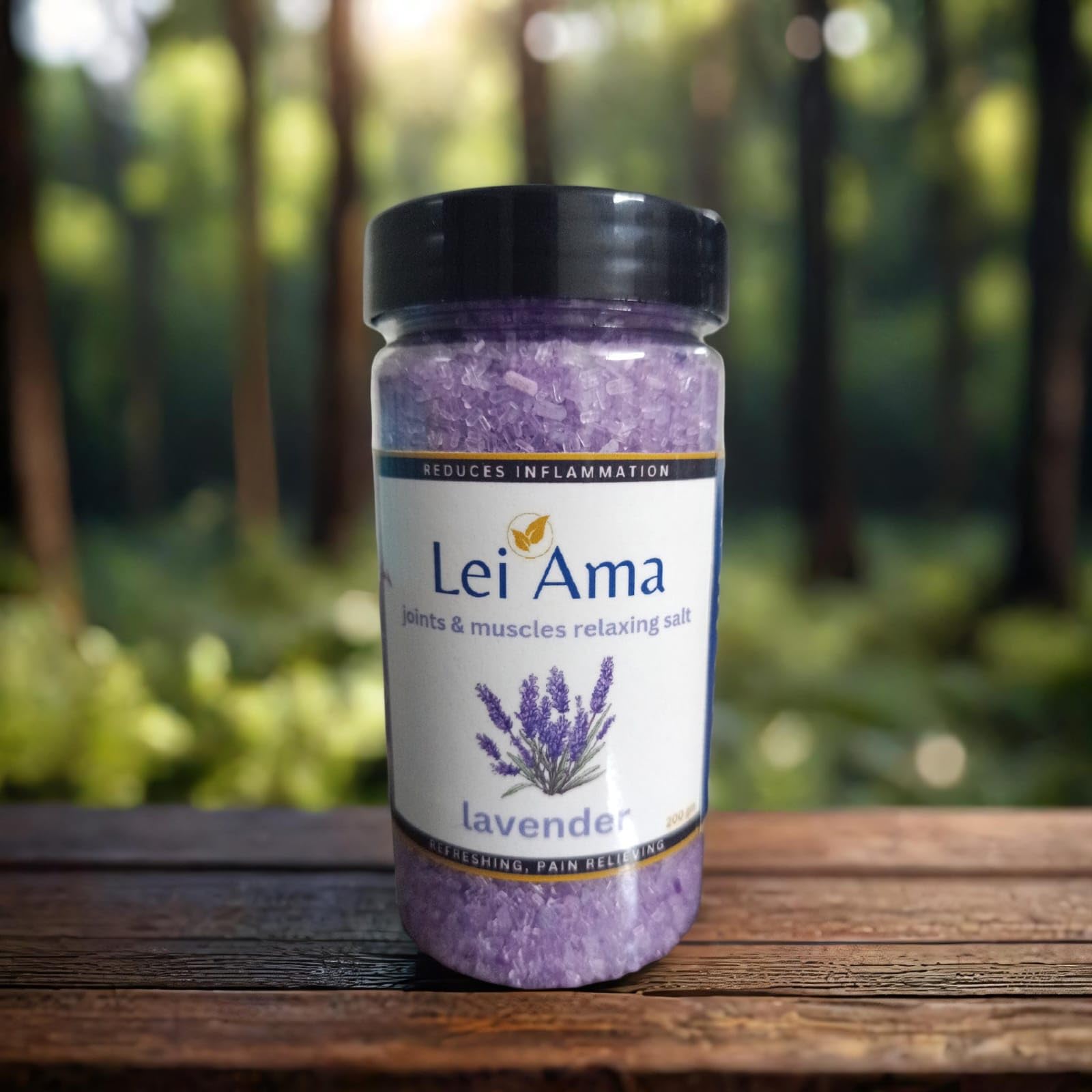 Lavender Bath Salt for Body & Foot Spa | Calming, Aromatherapy, Muscle Relaxing | Lavender Essential Oil & Vitamin E, 200g-image-16