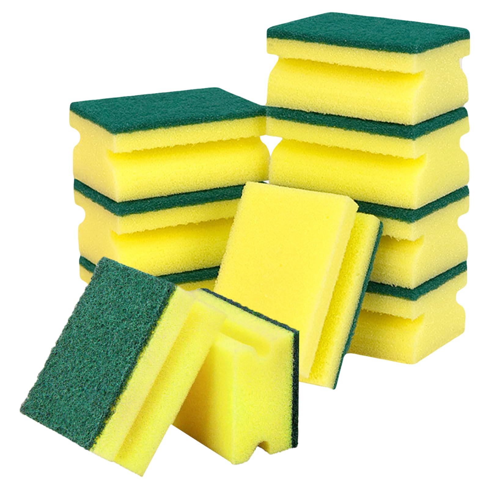 DAJING 16pk Heavy Duty Kitchen Sponges, Non-Scratch Design, Ergonomic Grip, Multi-Use, Durable, Absorbent