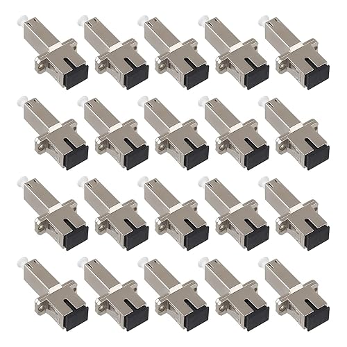 Miniatura 8 de Moocci Adaptador LC a SC (hembra a hembra) Conector de fibra óptica monomodo UPC Simplex Extensor de fibra óptica 1PC acopladores/brida