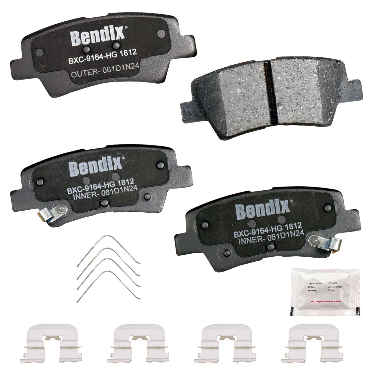 Amazon.com: Bendix Priority1 CFC1812 Ceramic Rear Brake Pads for