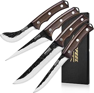 4PCS Hand Forged Butcher Knife Set
