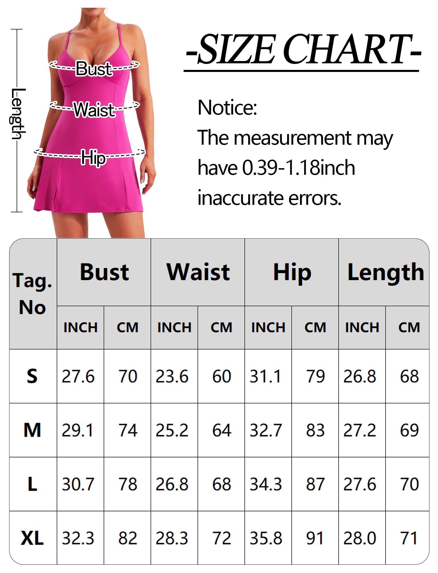Maeau Abito da tennis da donna 2 in 1, vestito sportivo con pantaloncini, abito estivo sportivo, abito da golf, abito da yoga, con imbottitura sul petto, per golf, tennis, fitness, corsa, S, M, L, XL