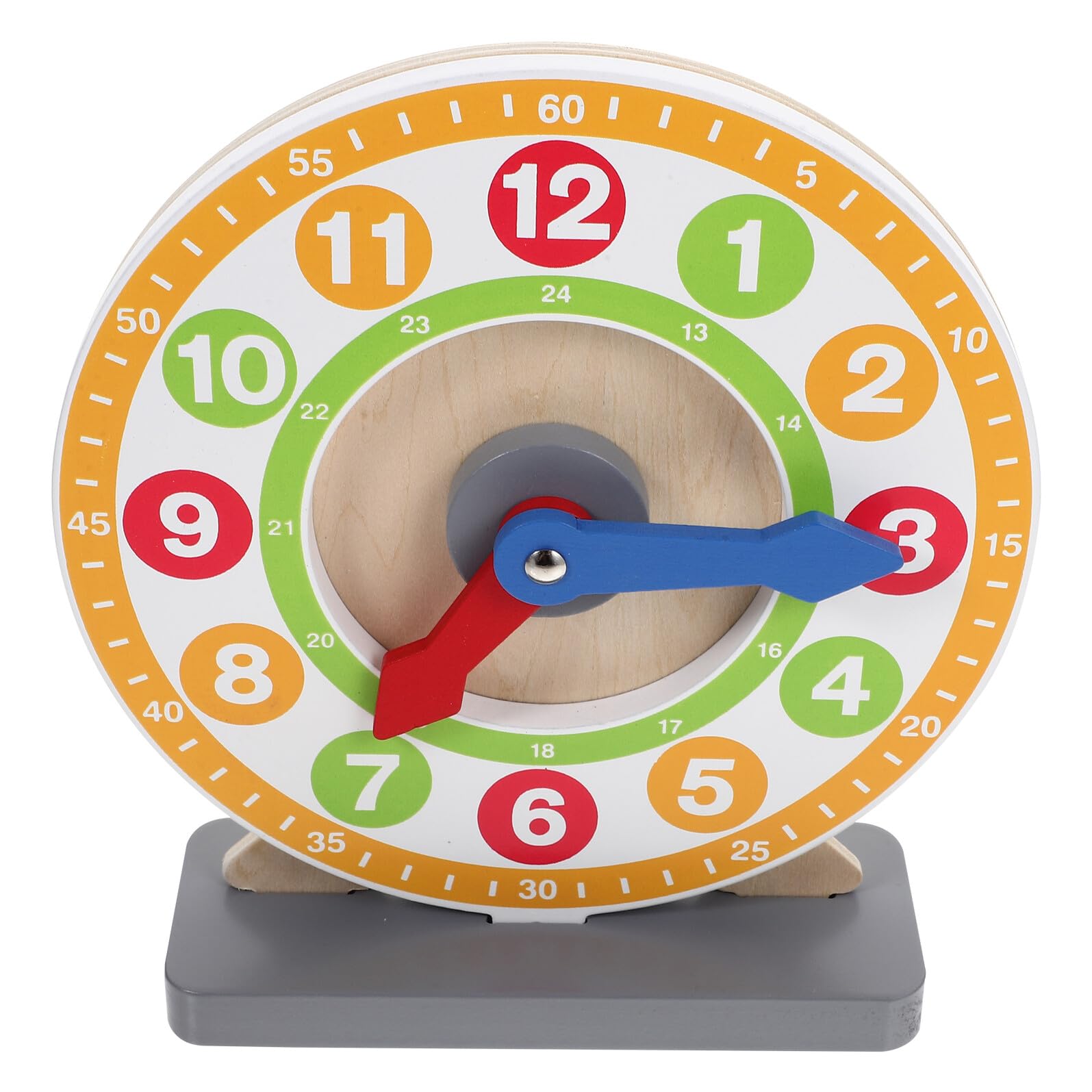 Reloj de Madera Educativo para Niños Diseño Analógico, Promueve la Capacidad de Aprendizaje Imaginación en Actividades de Enseñanza y Aprendizaje