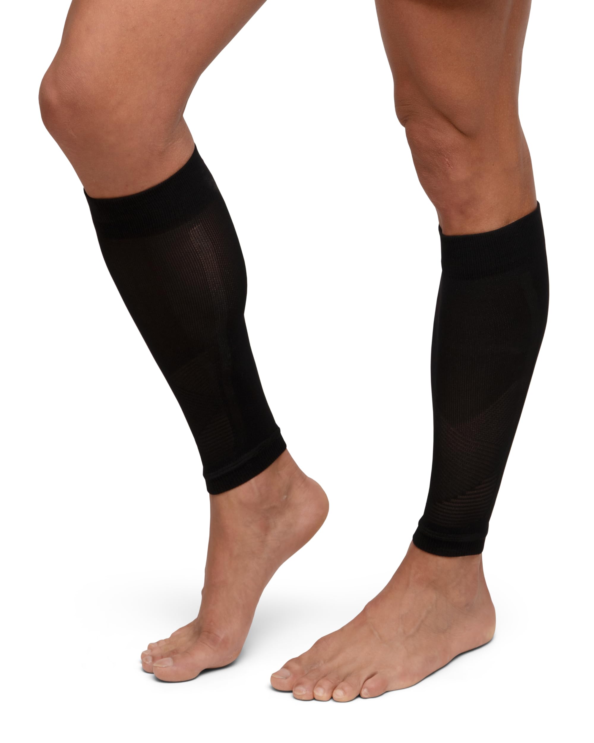 Calf Compression Sleeve 21-26 mmHg, Running & Recovery, Shin Splints Support, Quick Dry Footless Compression Socks for Men & Women, Unisex, 1 or 3 Pack