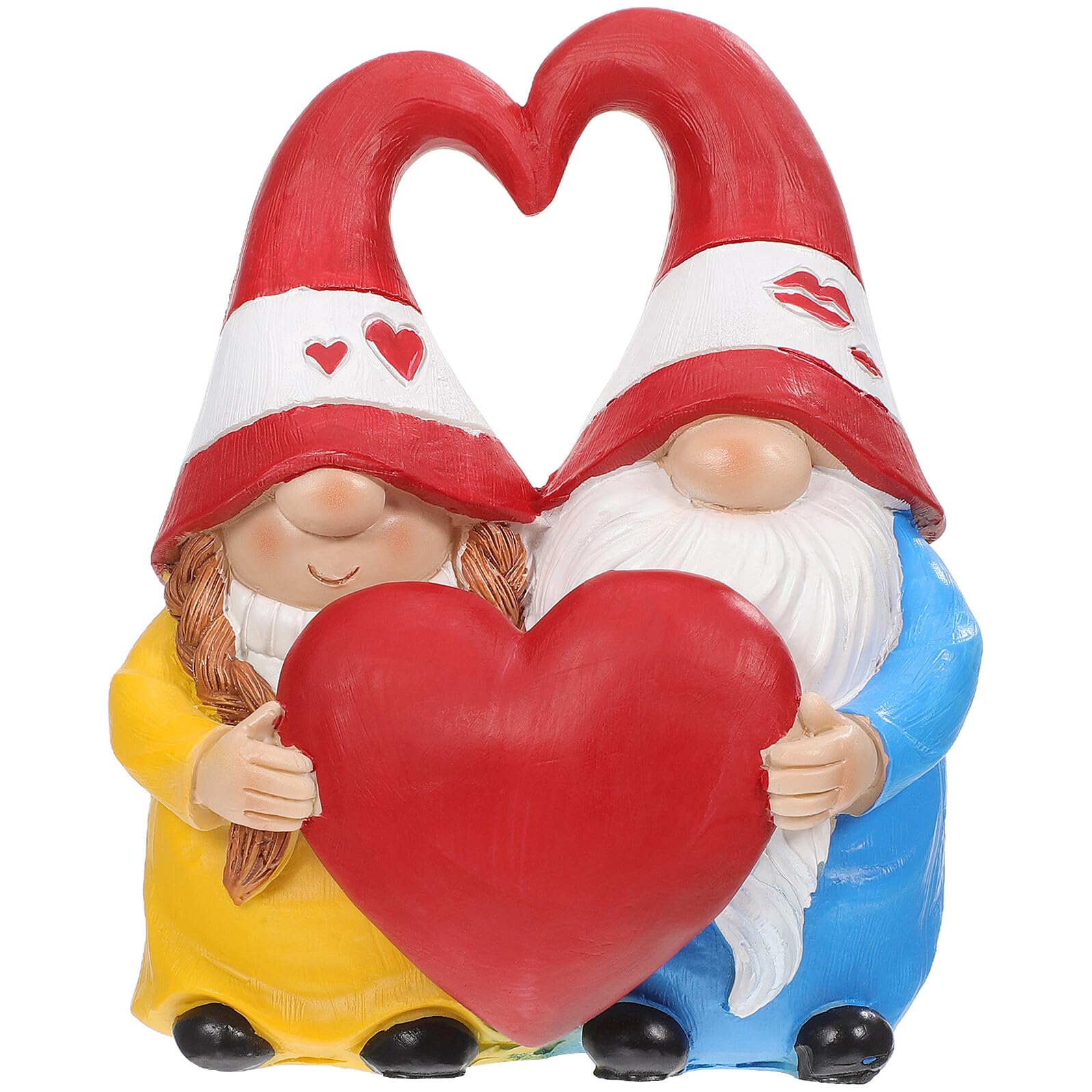 Figurines de gnomes artisanales en résine durable avec finitions détaillées de couple