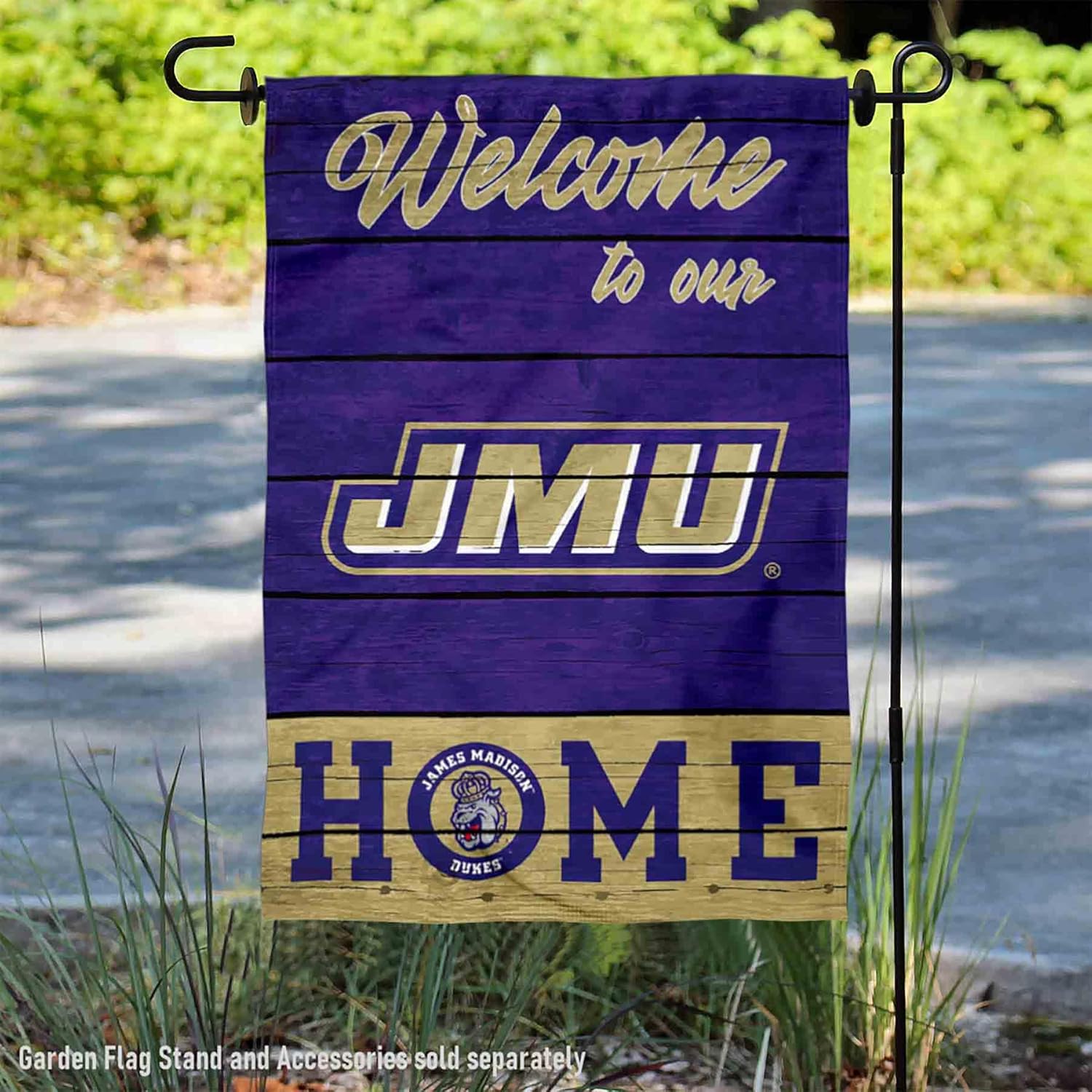 James Madison Dukes Welcome To Our Home Double Sided Garden Yard Flag - Image 2