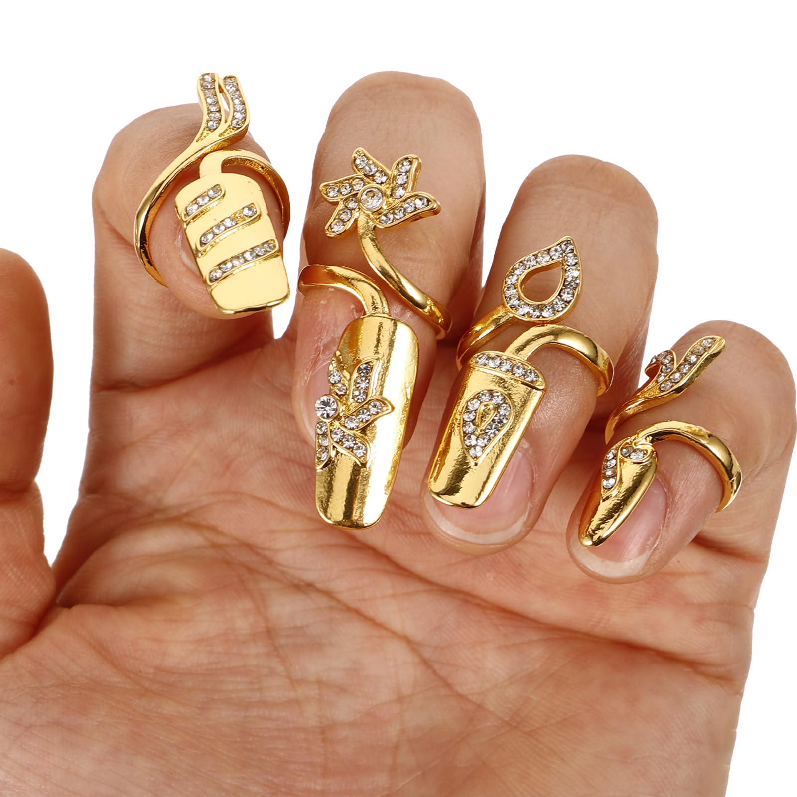 Amazon.com: Lurrose Fingernail Rings for Women, Nail Cap 