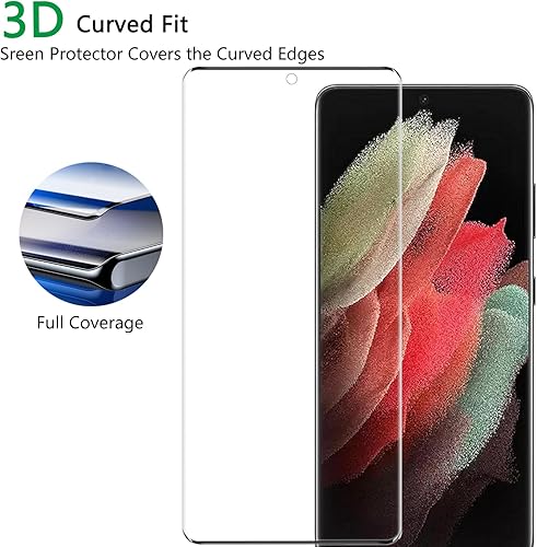Miniatura 3 de Paquete de 2+2 Protector de pantalla de vidrio templado para Samsung Galaxy S21 Ultra 5G 6.8 pulgadas HD Protector de vidrio templado dureza 9H
