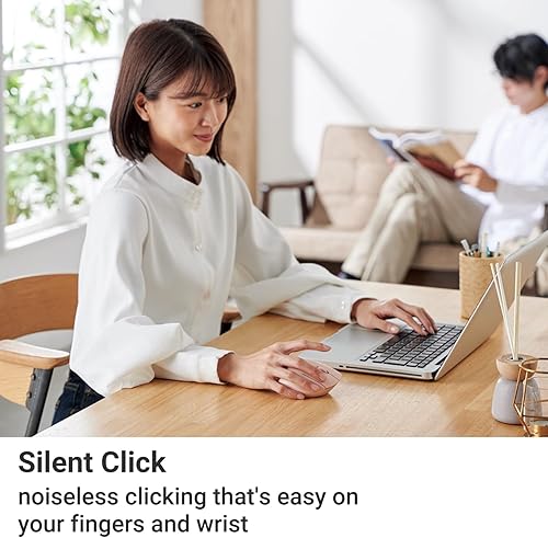 Miniatura 3 de ELECOM Ratón con forma ergonómica Bluetooth, clic silencioso, duración de la batería de 18 meses, 2000 DPI, 5 botones, sensor óptico, compatible con