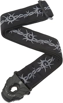 DAddario Accessories Locking Guitar Strap - Guitar Accessories - Electric Guitar Strap, Acoustic Guitar Strap, Acoustic Electric Guitar Strap & Bass Guitar Strap - Barbed Wire