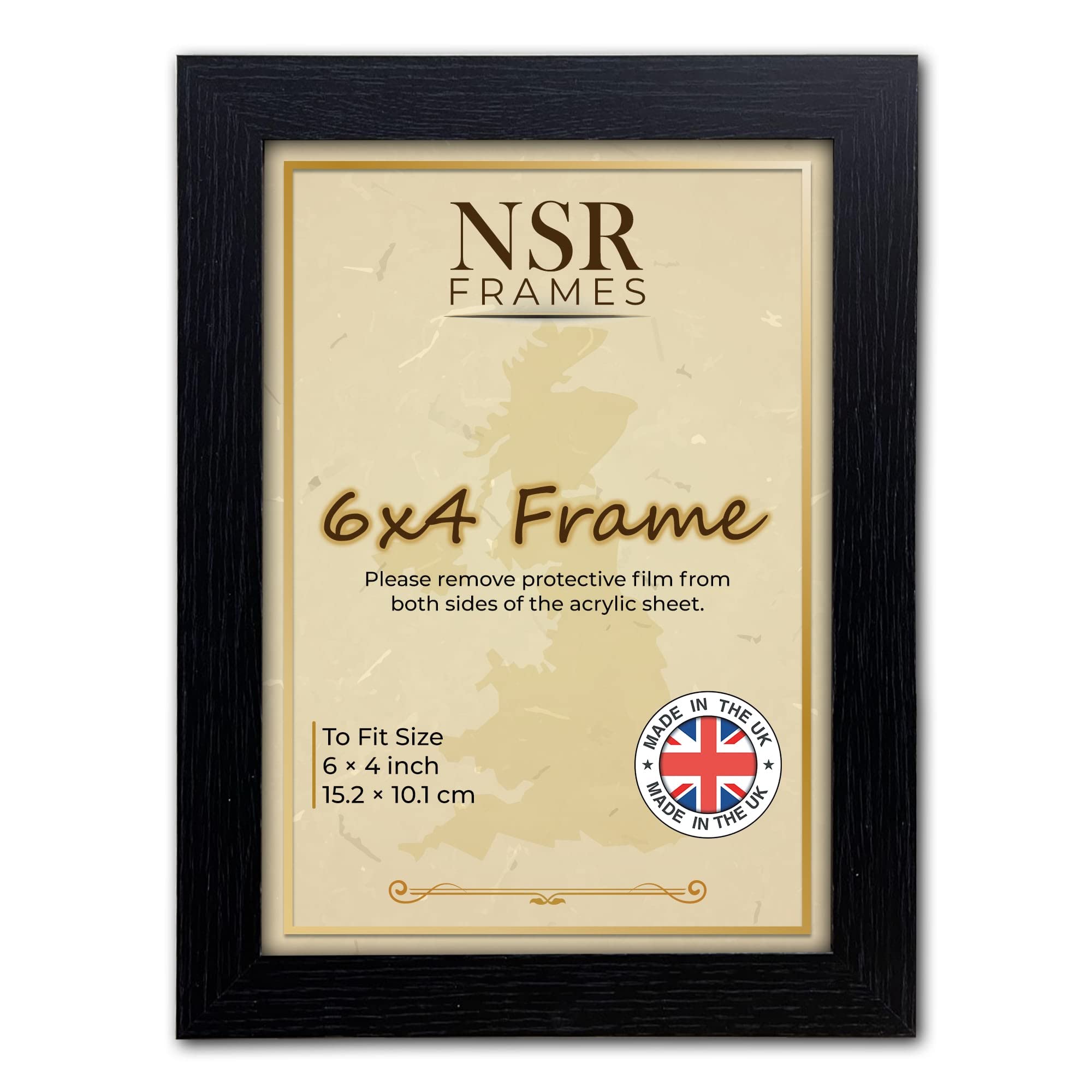 6 x 4 Inch Black Picture Photo Frame (15.2x10.1 cm)