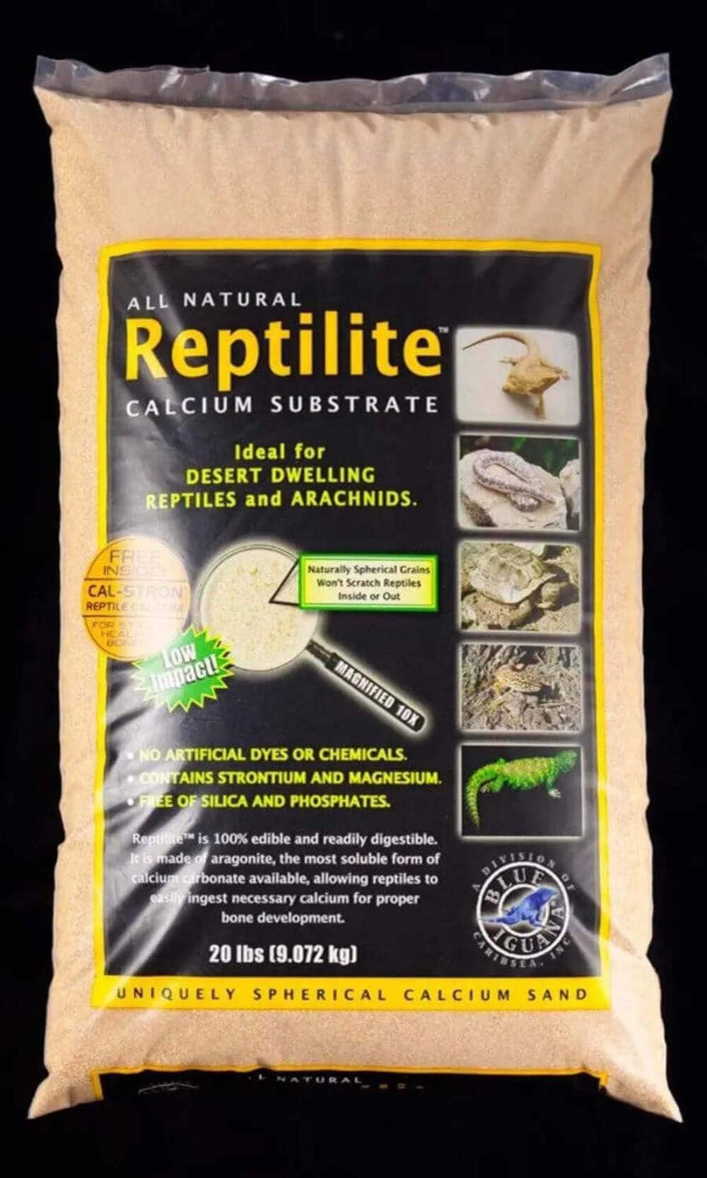 Carib Sea Reptilite Baja Substrato, 10 lb., marrone chiaro
