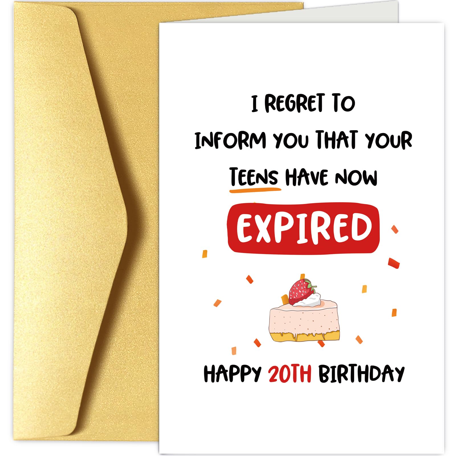 Biglietto Di Auguri Divertente Per 20&deg; Compleanno - PrintZania Con Busta Inclusa