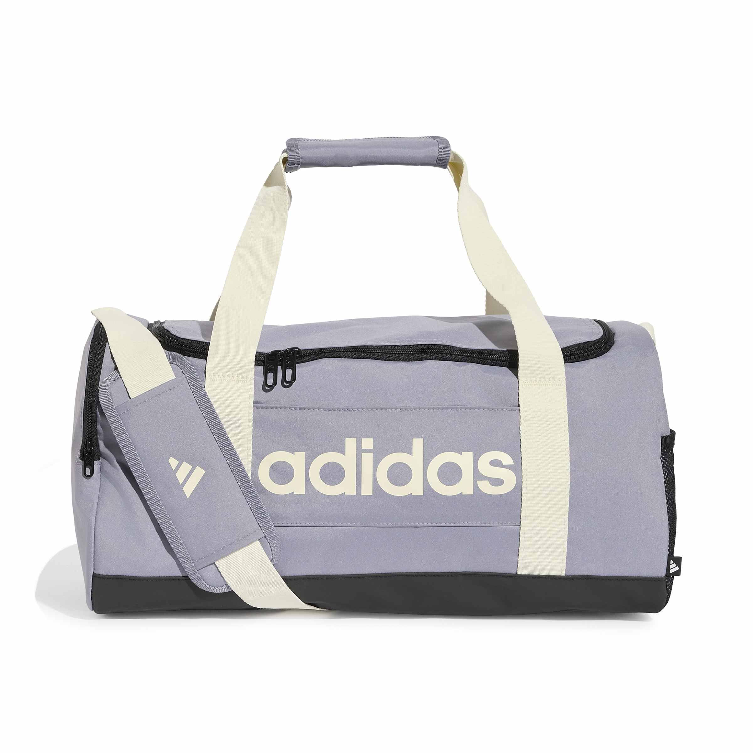 adidas Unisex Essentials Linear Duffel Bag Duffel_Bag, Slate/Ivory, S