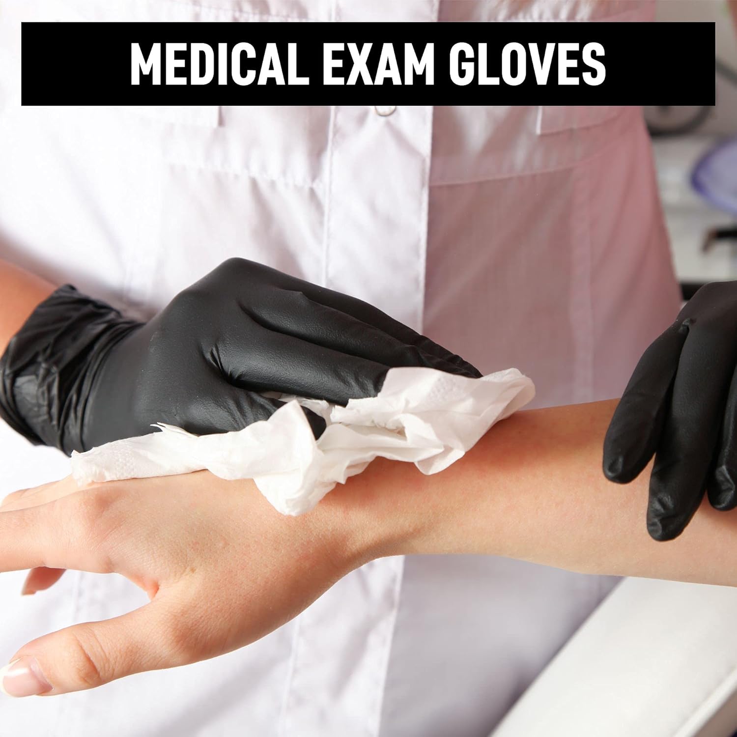 Powder Free Disposable Nitrile Gloves Small -100 Pack, Black Medical Exam Gloves : Industrial & Scientific
