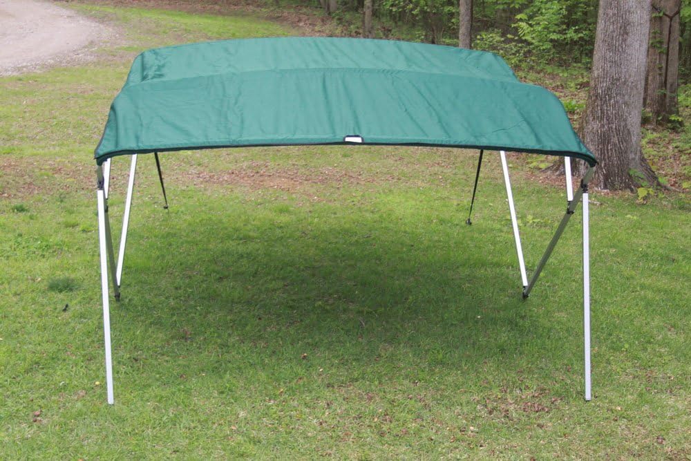 Green Square Tube Frame VORTEX 4 Bow Pontoon/Deck Boat Bimini TOP 8' Long, 97-103
