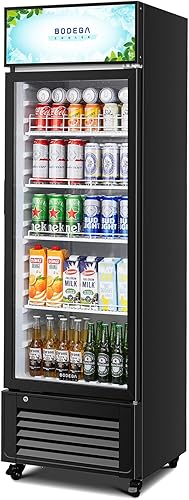 Miniatura 11 de BODEGA Refrigerador y enfriador comercial de bebidas, refrigeradores comerciales con luz LED suave, refrigerador comercial, refrigerador comercial
