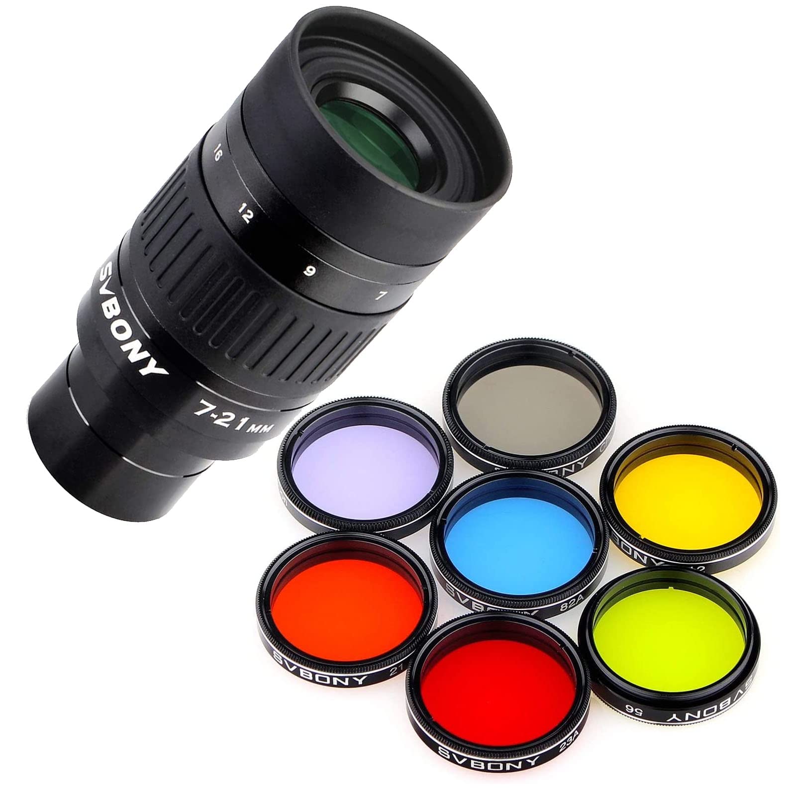 Amazon.com : SVBONY SV135 7 to 21mm Telescope Zoom Eyepiece Bundle