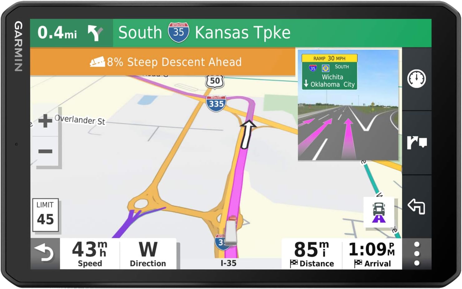 Garmin dezl OTR800 8 inches GPS Truck Navigator - Thumbnail 5