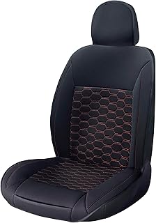S SUMEX Respaldo de Asiento Coche Modelo Tourer Color Negro y Rojo Fabricado con Tela Funda Asiento Universal Protector de Asiento