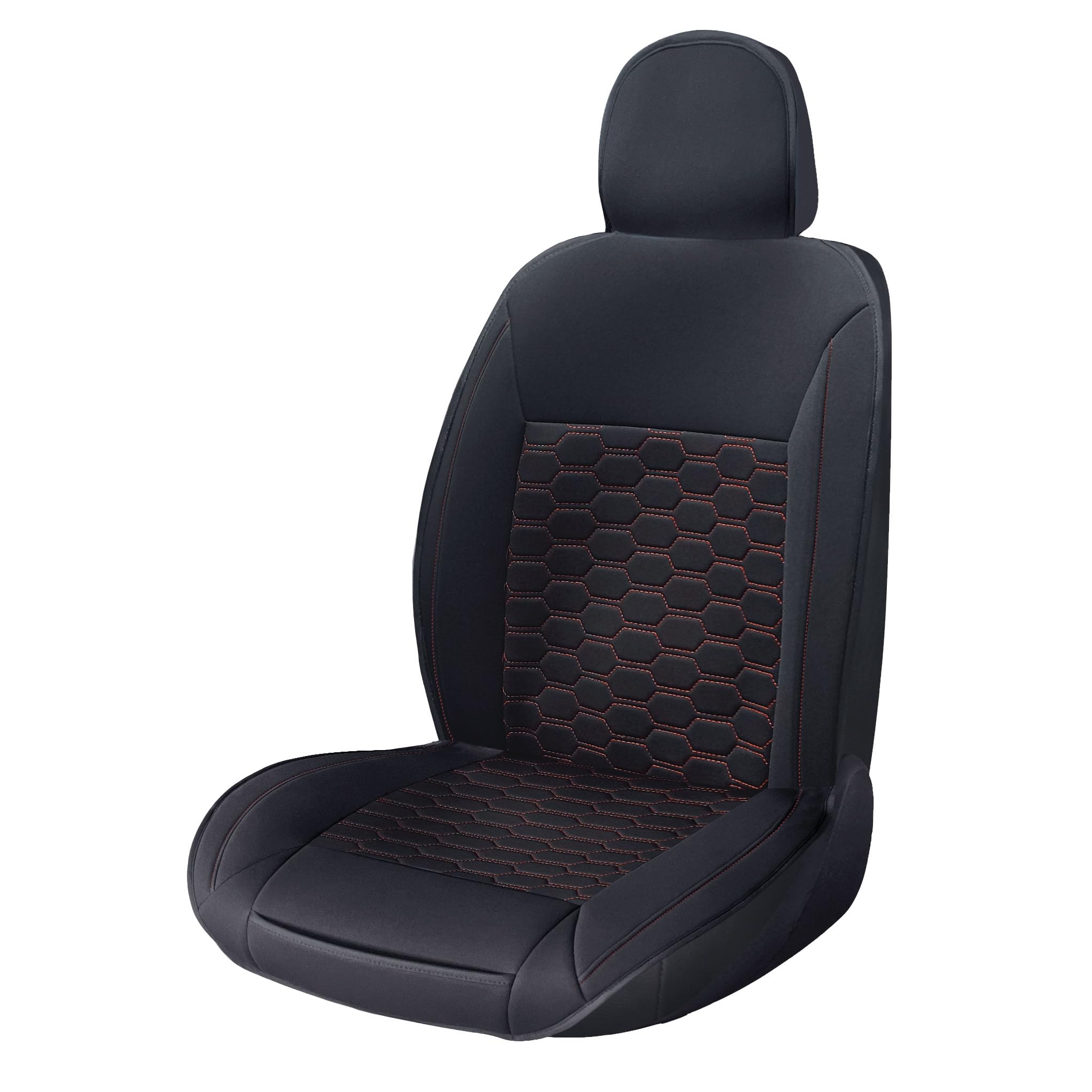 SUMEX Car Seat Backrest Model Tourer Black and Red Made with Fabric Universal Seat Protector