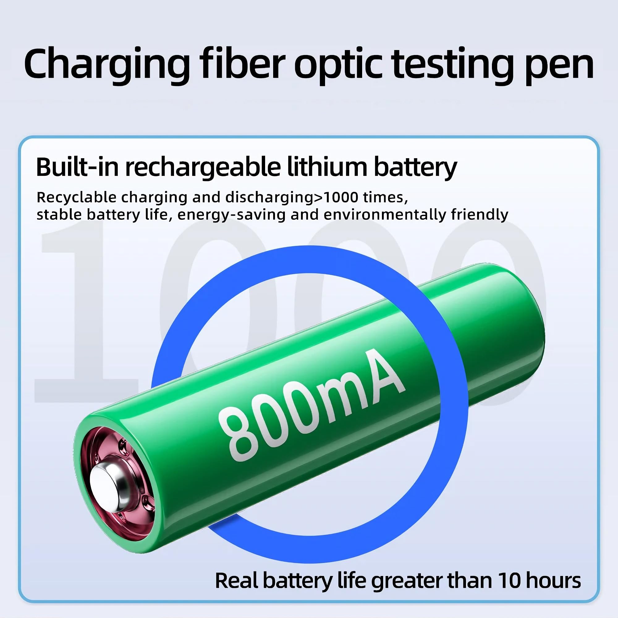 Localisateur visuel de défauts fibre optique rechargeable 30 mW, stylo lumineux rouge, connecteur Type-C, testeur de fibre optique compatible avec les connecteurs SC/FC/ST/LC, outil VFL