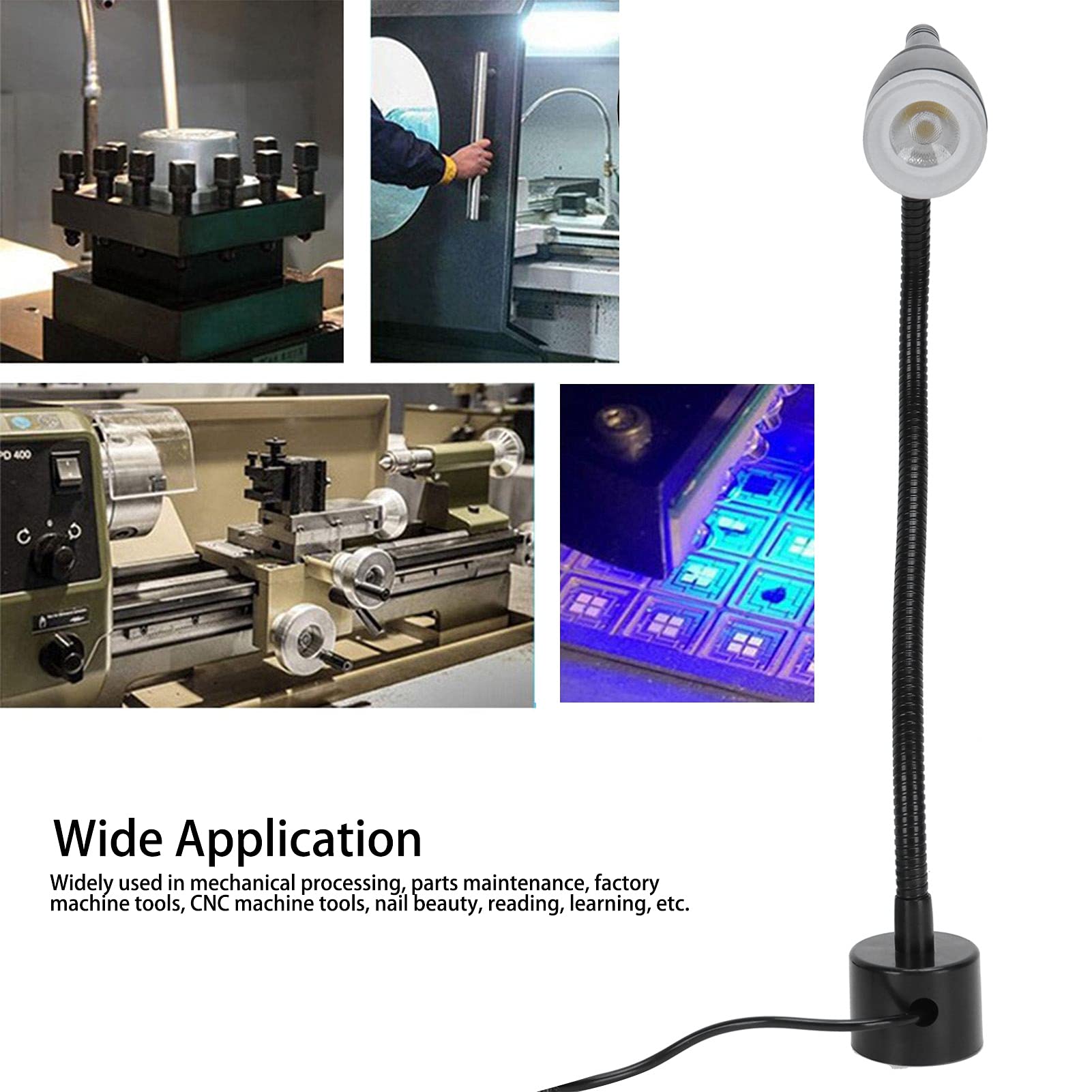 Lampe de travail à LED, lampe universelle pour machine-outil en aluminium haute luminosité étanche pour tour(Traduire)