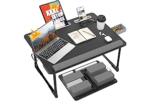 QUDODO Large Lap Desk - The Ultimate Workstation for Two Monitors and Laptop